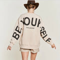 Lettering Oversized Sweatshirt