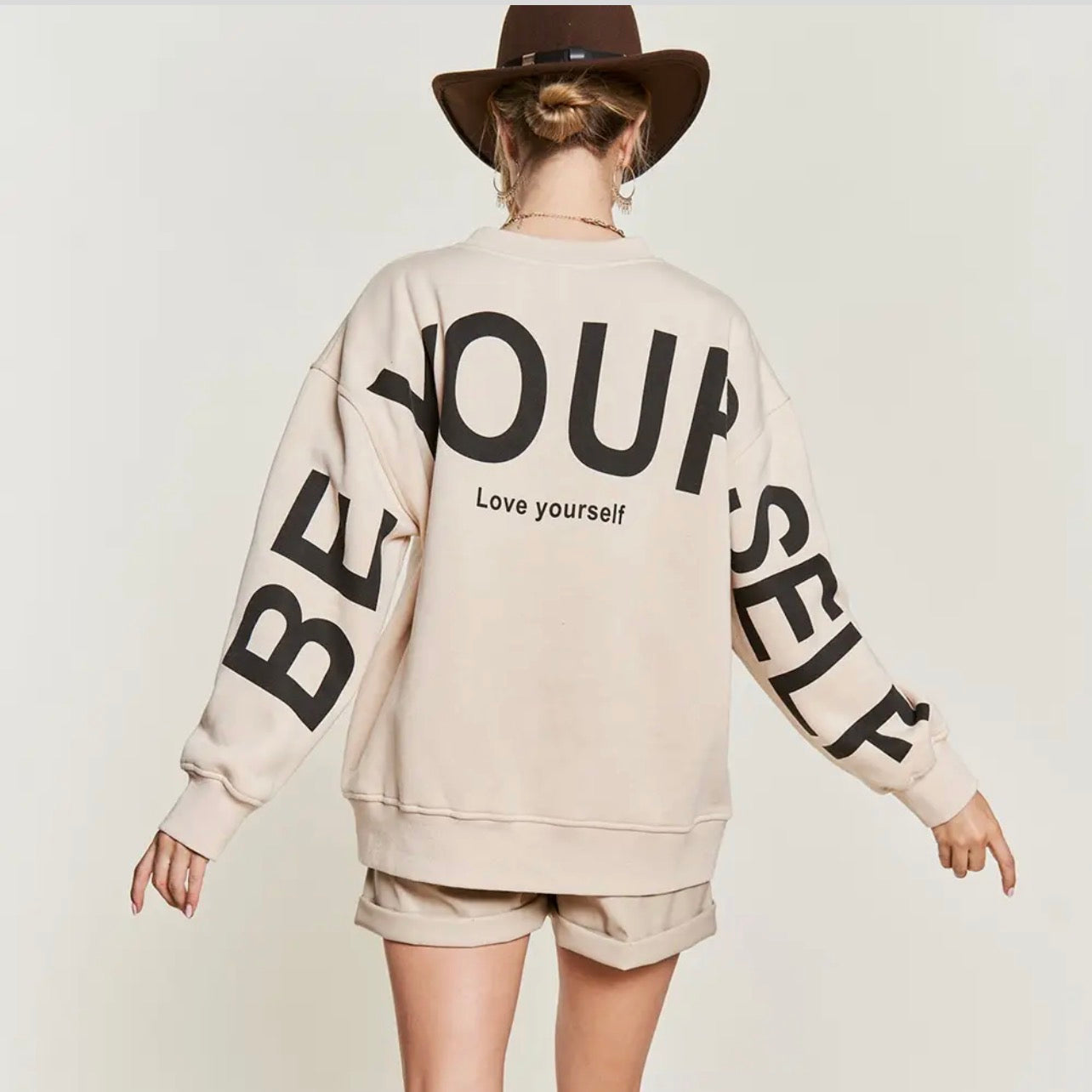 Lettering Oversized Sweatshirt