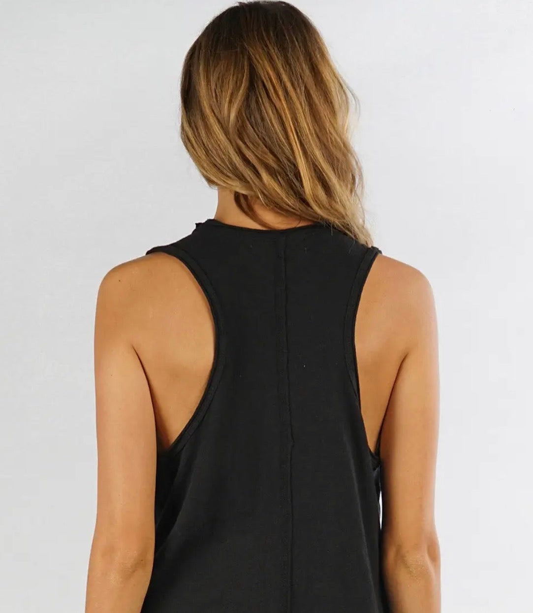 Cotton Slub Knit Racerback Tank Top