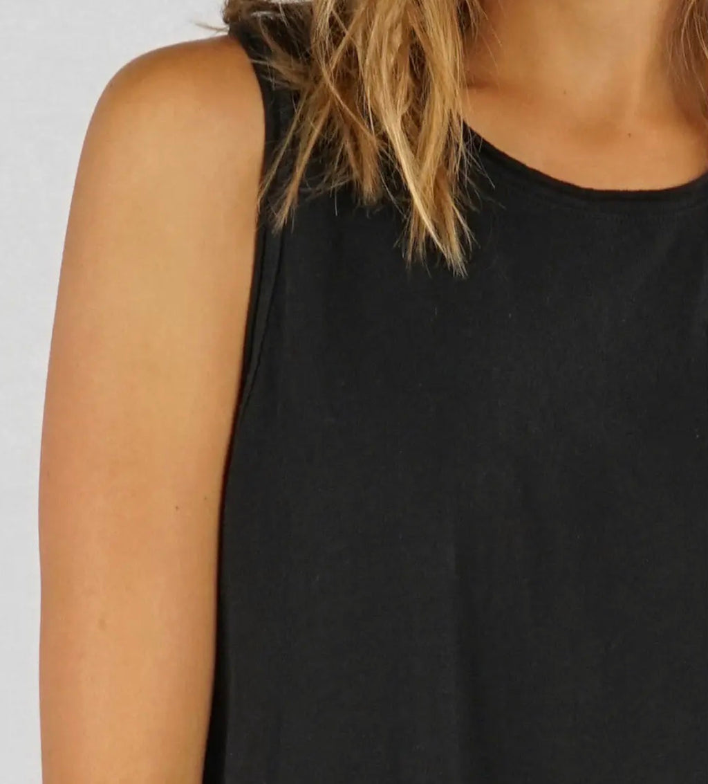 Cotton Slub Knit Racerback Tank Top