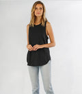Cotton Slub Knit Racerback Tank Top