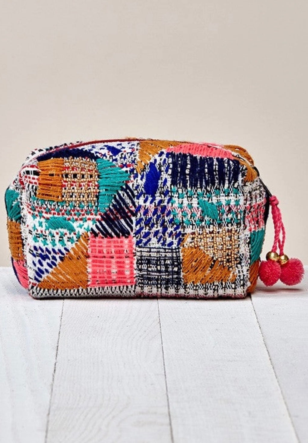 Multi Beaded and Embroidered Makeup Bag