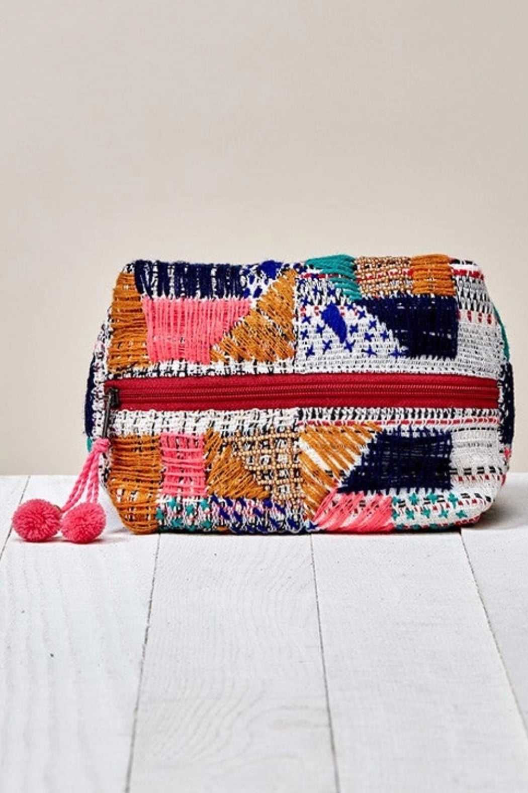 Multi Beaded and Embroidered Makeup Bag