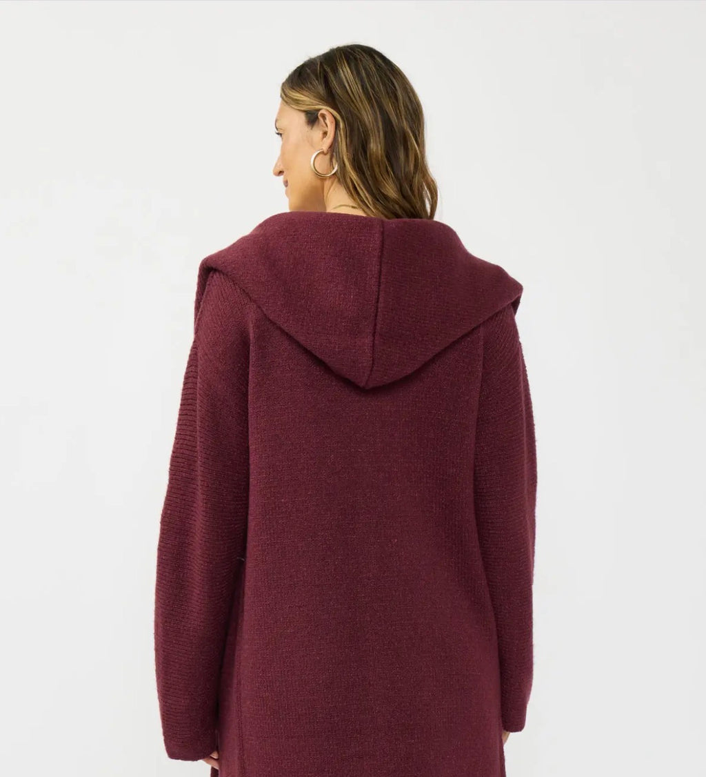 Cozy Oversized Two Pocket Hooded Cardigan