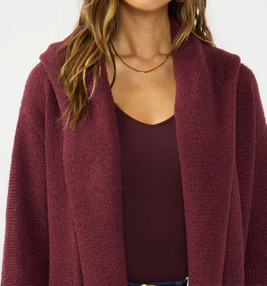 Cozy Oversized Two Pocket Hooded Cardigan