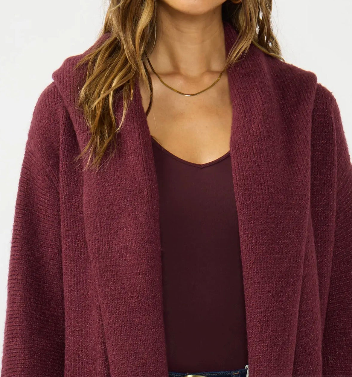 Cozy Oversized Two Pocket Hooded Cardigan